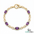Oval cut Natural Amethyst & Diamond Infinity Bracelet – Infinity Design Fine Jewelry