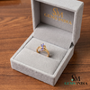 Natural Tanzanite and Diamond Marquise Ring - Vintage Inspired Ring