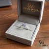 Oval & Round Tanzanite Flower Ring - Statement Ring for Women