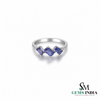 Natural Emerald Cut Tanzanite Ring with Diamonds – Vintage Elegance (Copy)