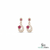 Pear Ruby Floral Drop Earrings With Diamond – Elegant Fine Jewelry For Her