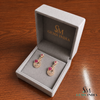 Pear Ruby Floral Drop Earrings With Diamond – Elegant Fine Jewelry For Her
