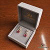 Elegant Oval Ruby & Diamond Teardrop Dangle Earrings - Statement Jewelry For Her