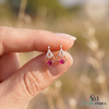 Elegant Oval Ruby & Diamond Teardrop Dangle Earrings - Statement Jewelry For Her