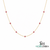 Minimalist Round Ruby Station Necklace - Anniversary Gift for Her