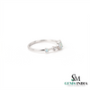 Round Opal & Diamond Engagement Ring - Dainty Opal Promise Ring