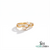 Opal Three Stone Twist Ring with Diamond Accent Band - Engagement Ring For Her