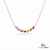 Rainbow Oval Multi Sapphire Diamond Wave Necklace - Fine Jewelry Gift for Her