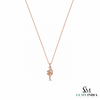 Morganite & Diamond Cushion Cut Pendant - Elegant Gemstone Jewelry
