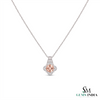 Cushion Cut Morganite Diamond Pendant - Special Gift for Her