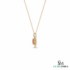Morganite & Diamond Cushion Cut Pendant - Elegant Gemstone Jewelry