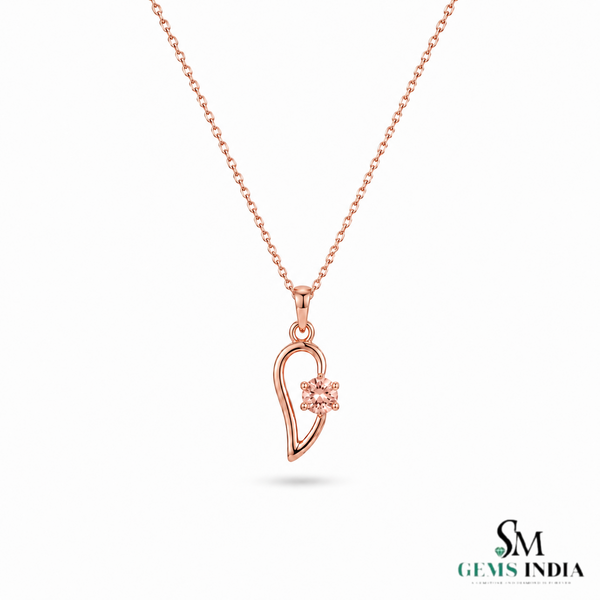 Elegant Morganite Round Cut Pendant - October Birthstone Jewelry