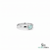 Minimalist Oval Aquamarine Bezel Set Ring - Anniversary Gift for Her