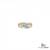 Elegant Triple Round Aquamarine And Diamond Ring - Three Stone Gemstone Ring