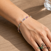 Multicolor Oval Cut Tennis Bracelet - Dainty Luxury Jewelry for Women