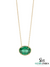 Classic Emerald Solitaire Necklace – Oval Cut Green Gemstone Jewelry