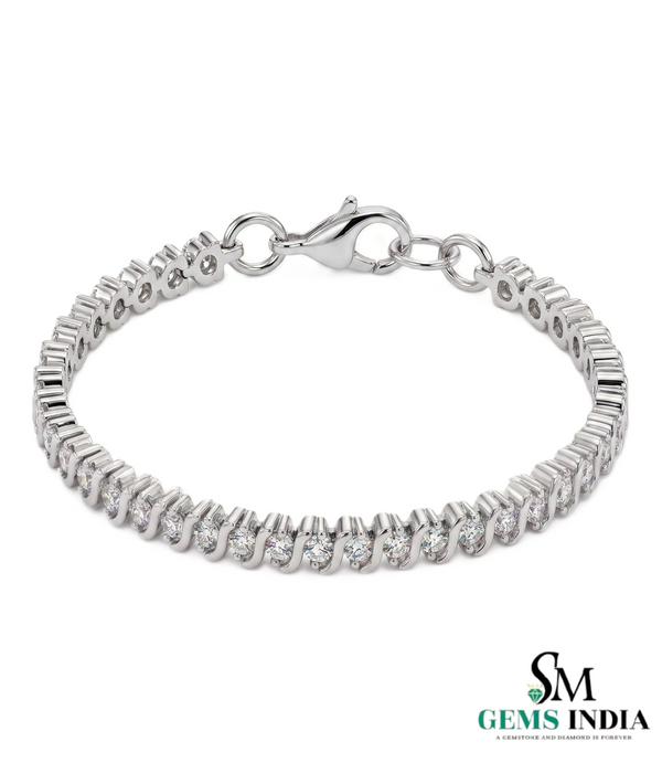 Classic Round Diamond Tennis Bracelet - Anniversary Birthday Gift Jewelry