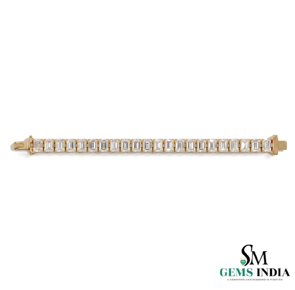 Emerald Cut Diamond Tennis Bracelet – Luxury Bridal Jewelry Gift