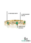 Vintage Round Natural Emerald Diamond Stackable Ring – Fine Gold Wedding Band