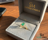 Natural Emerald Cut Emerald Men's Engagement Ring – Split Shank Statement Ring