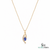 Oval Tanzanite Leaf Pendant With Diamond Accents – Romantic Gift For Wife & Girlfriend
