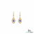 Oval Tanzanite Drop Earrings With Diamond Accent – Elegant 14K Gold Fine Jewelry