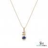 Oval Tanzanite Spiral Pendant With Diamond Accents – Gift For Her