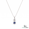Oval Tanzanite Spiral Pendant With Diamond Accents – Gift For Her