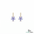 Tanzanite Flower Dangle Earrings With Diamond – Luxury Earrings Gift For Her