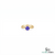 Round Cut Tanzanite Solitaire Ring With Diamond Accents - Genuine Gemstone Jewelry