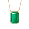 Natural Emerald Pendant,14k Solid Gold Pendant,Emerald Cut Pendant,Minimalist Necklace,May Birthday Gift,Pendant for Green Emerald Necklace