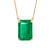 Natural Emerald Pendant,14k Solid Gold Pendant,Emerald Cut Pendant,Minimalist Necklace,May Birthday Gift,Pendant for Green Emerald Necklace