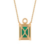 Natural Emerald Pendant,14k Solid Gold Pendant,Emerald Cut Pendant,Minimalist Necklace,May Birthday Gift,Pendant for Green Emerald Necklace