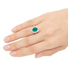 3.90 Carats Natural Zambian Emerald And Diamond Engagement Ring / Elegant May Birthstone Ring / Anniversary Wedding Gift Ring