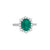 3.90 Carats Natural Zambian Emerald And Diamond Engagement Ring / Elegant May Birthstone Ring / Anniversary Wedding Gift Ring