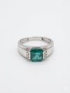 14K White Gold Mens Ring