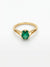 14k Natural Oval Emerald Ring