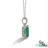 Minimalist Emerald Cut Emerald Pendant - Fine Emerald Jewelry