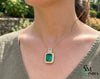 Statement Emerald Pendant with Diamond Accents – Luxury Style
