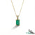 Minimalist Emerald Cut Emerald Pendant - Fine Emerald Jewelry