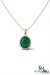 Oval Emerald & Diamond Vintage Halo Pendant - Classic Gift For her
