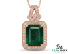 Statement Emerald Pendant with Diamond Accents – Luxury Style