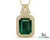 Statement Emerald Pendant with Diamond Accents – Luxury Style