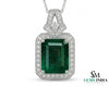 Statement Emerald Pendant with Diamond Accents – Luxury Style