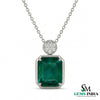 Octagon Green Emerald Pendant Necklace – Fine Jewelry Gift for Her