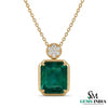Octagon Green Emerald Pendant Necklace – Fine Jewelry Gift for Her