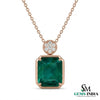 Octagon Green Emerald Pendant Necklace – Fine Jewelry Gift for Her