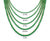 14k solid Yellow Gold Natural 1.8 MM Emerald Tennis Necklace