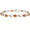Natural Ruby And Diamond Women Bracelet In 14k Yellow Gold