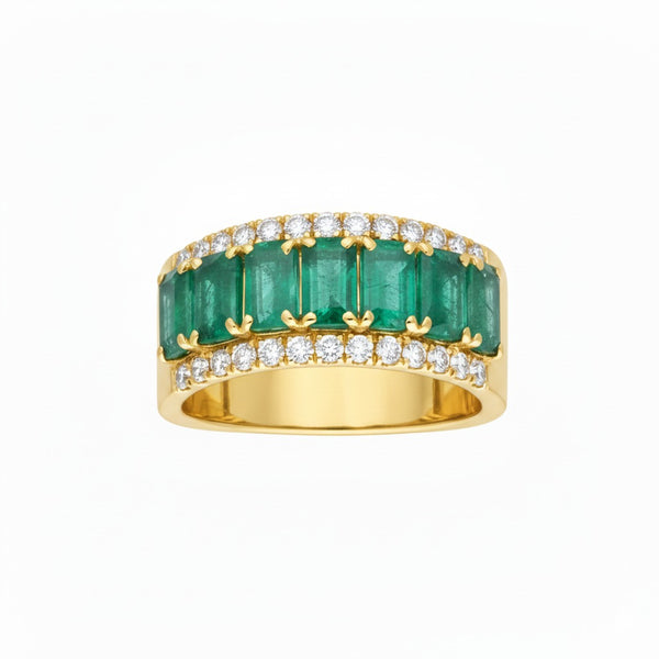 2,20 Karat Smaragd-Solitärring im Smaragdschliff für Damen, Jubiläumsgeschenk